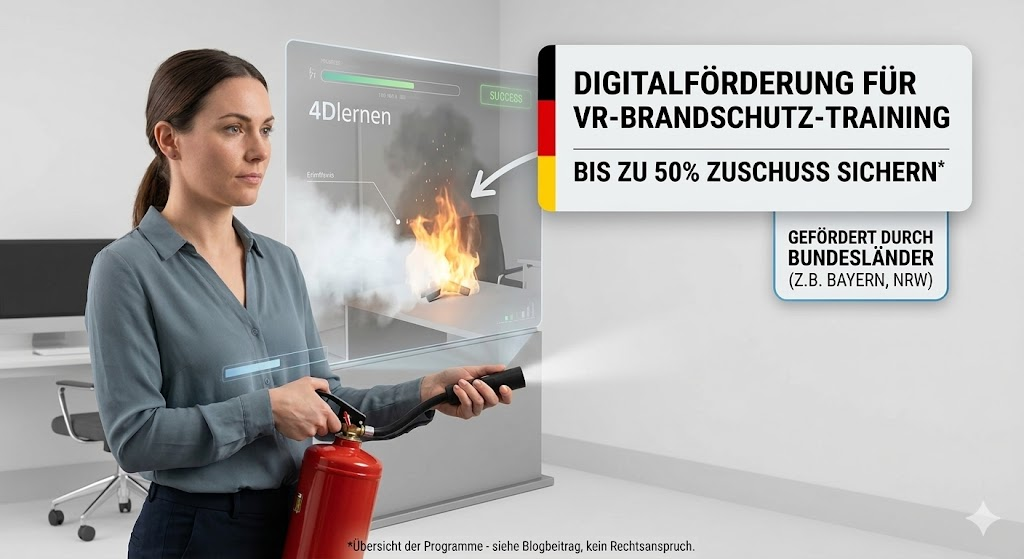 Digitalförderung für VR-Brandschutz-Training - Bis zu 50% Zuschuss sichern